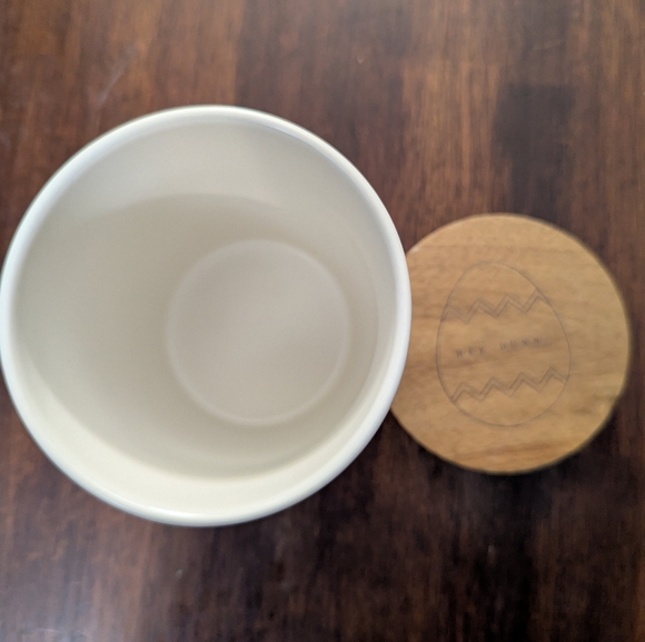 Rae Dunn White Ceramic Canister with Wooden Lid - Picture 4 of 7